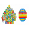 DIY Coloured Mosaic Christmas Tree Sticker Set