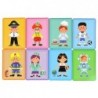 Wooden Board Magnetic Jigsaw Puzzle Occupations Magnets Cards Dress-up