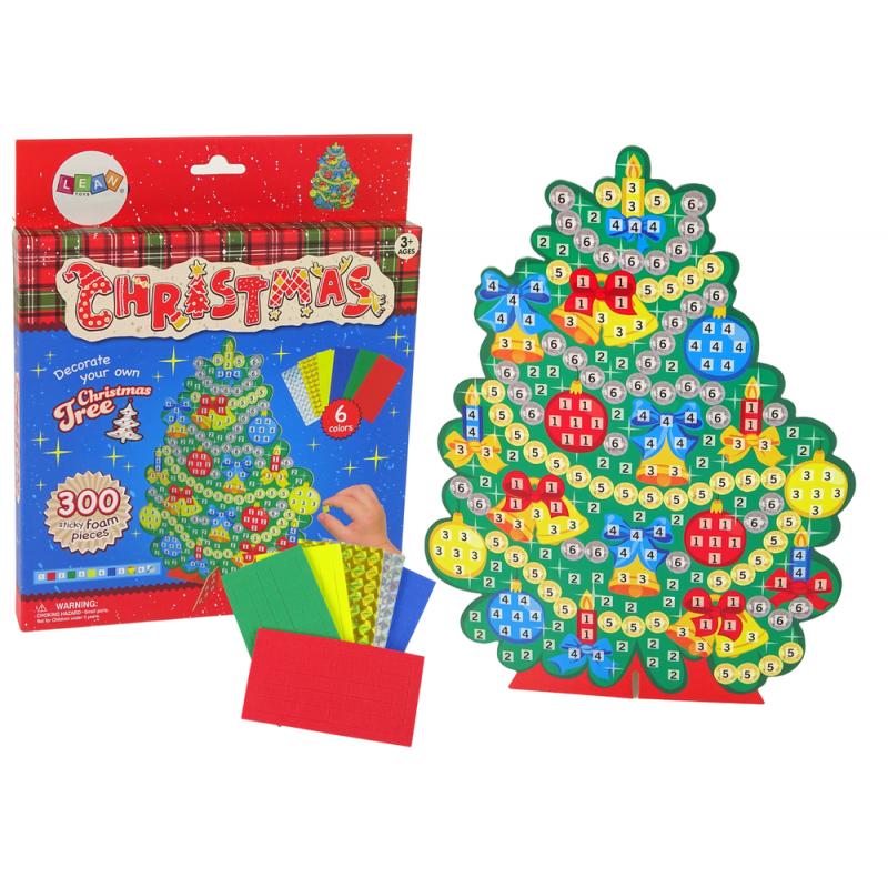 DIY Coloured Mosaic Christmas Tree Sticker Set
