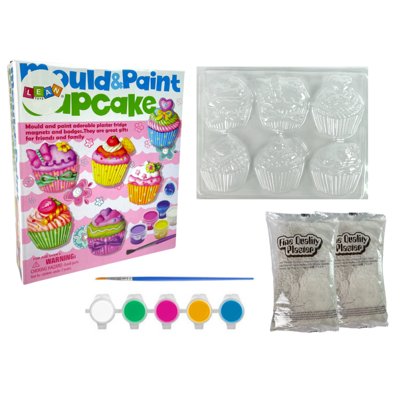 DIY Plaster Cupcake Painting Kit Candy Magnets