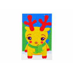 DIY Coloured Mosaic Christmas Reindeer Patching Set