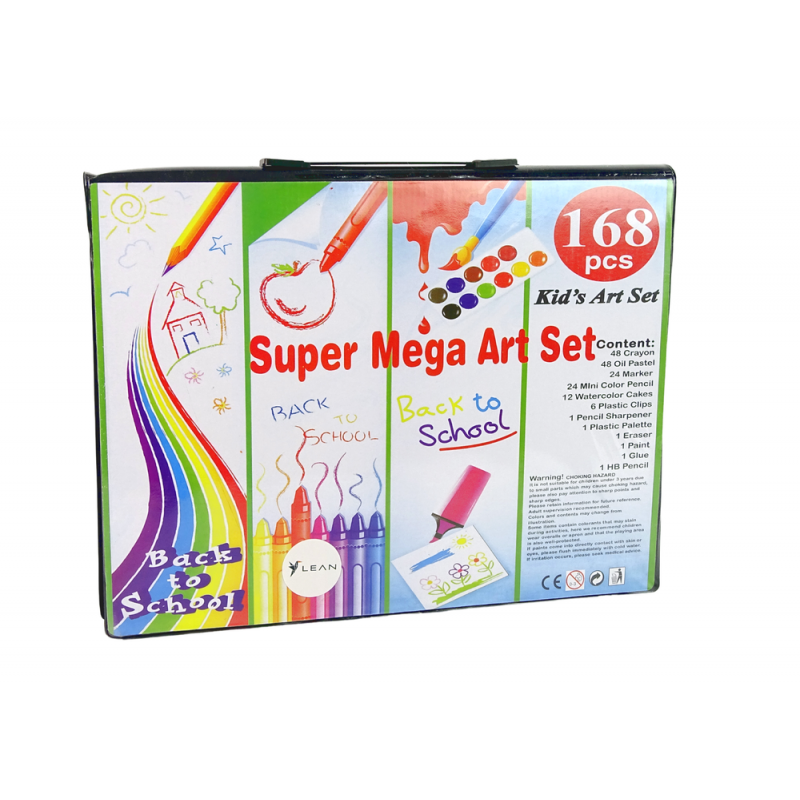 168Pcs Set Kids Super Mega Art Coloring Set Crayons Oil Pastels Color  Pencils For Drawing & Painting Children's gifts