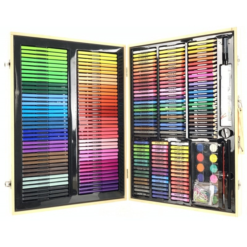 Large Artistic Painting Set in a Wooden Case 251 elements !