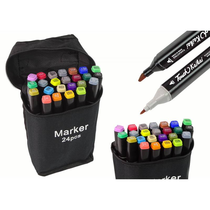 Set of 24 Double-sided Alcohol Markers