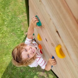 BERG PLAYBASE Playground with Climbing Wall, Rubber Swing and Monkey Trapeze Bar