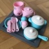 Baby doll with accessories + pram for dolls + Set of dishes with a tray Wader QT Polesie