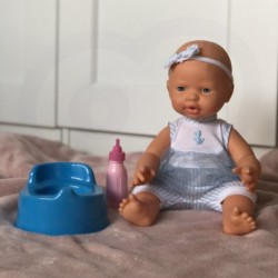 Baby doll with accessories + pram for dolls + Set of dishes with a tray Wader QT Polesie