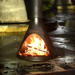 Outdoor fireplace WARM SEEKER D70xH171cm, black