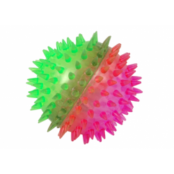 Spiked ball transparent 8.5cm with light bicolour HPA07