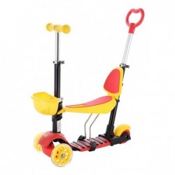 HLB07 4in1 BLACK-YELLOW-RED SCOOTER NILS FUN