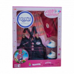 WOOPIE Doll Clothes Dungarees ülikond Sall 43-46 cm