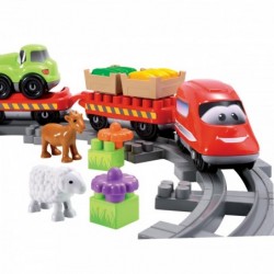 Ecoiffier Abrick Train Train With Animals 57 pieces