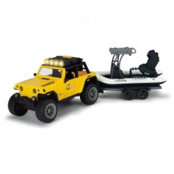 DICKIE Play Life Jeep Fishing Trip Set with Tow Truck and Boat