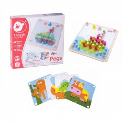 CLASSIC WORLD Wooden Pegs Puzzle Game