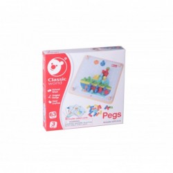 CLASSIC WORLD Wooden Pegs Puzzle Game