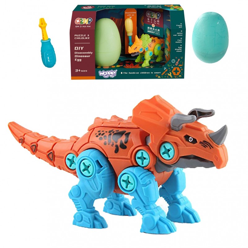 WOOPIE Egg Dinosaur Triceratops Construction Kit + Отвертка