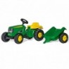 Rolly Toys rollyKid John Deere pedal tractor with trailer 2-5 years old