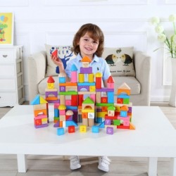 TOOKY TOY Colorful Wooden Blocks 135 pcs.