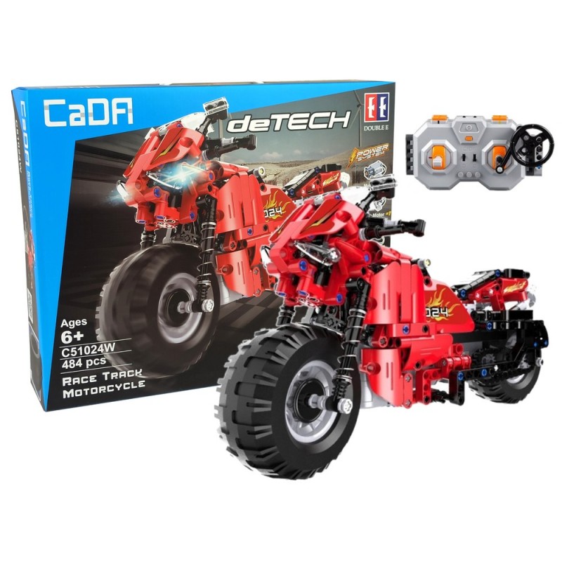 CADA Building Blocks Set Remote Controlled Motorcycle 2.4G 484 pcs