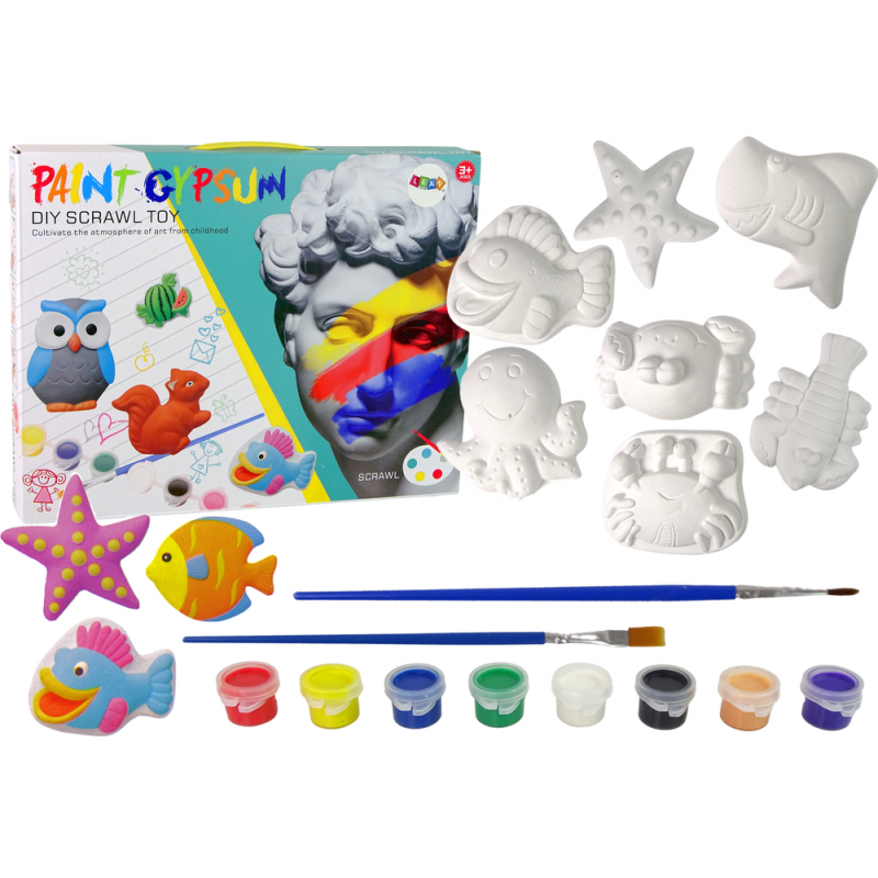 Creative Plaster Casts for Painting Sea Animals Paint Set