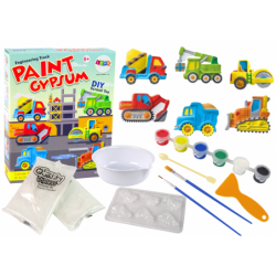 DIY Plaster Casting Kit Painting Paint Construction Vehicles