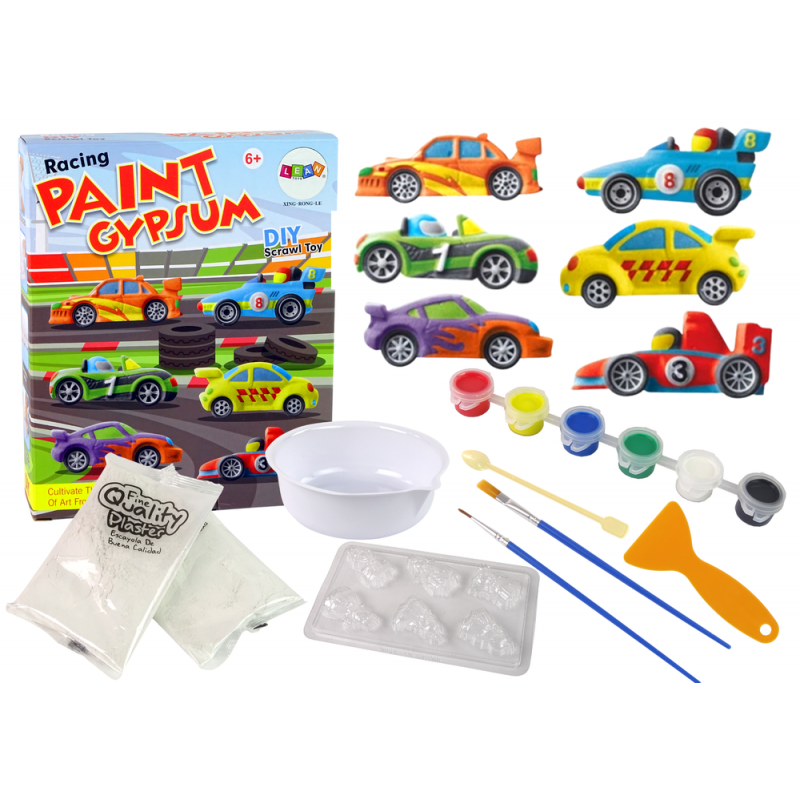 DIY Plaster Casts Painting Paint Race Kit