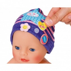 Baby Born Hat with pins for doll 43 in purple