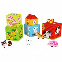 TOOKY TOY Cubes Farm in Boxes Puzzle