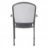 Садовый стул NETY 63x60xH90см, стальная сетка и стальная рама, серая порошковая окраска