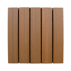 Плитка террасная 30x30x2,2см, 22шт 2м, поливуд, коричневый
