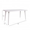Table WALES 160x80xH75,5cm, white