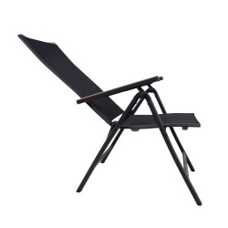 Садовый стул PRIME складной 59,5x80xH110см, черный