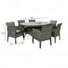 Садовая мебель GENEVA стол и 6 стульев (11869),180x120xH73см, рама  алюминий с плетением из пластика, цвет  серый