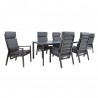 Комплект садовой мебели TOMSON стол и 6 стульев, темно-серый