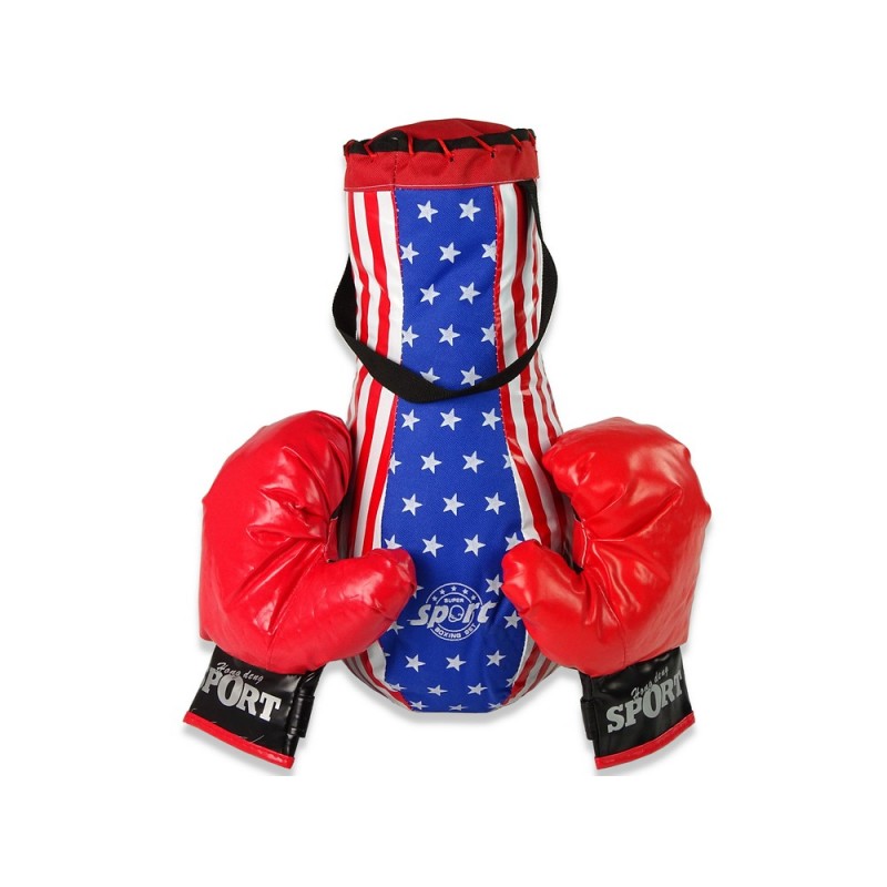 Kids Punch Bag Kit Childrens Mega Boxing Set + Gloves Boxing Bag Set 40 cm