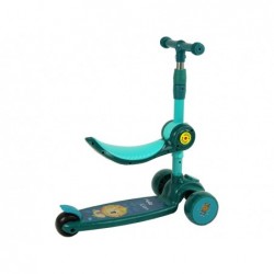 Three-wheeled balance scooter Saddle Green Music Diodes Lion