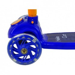 Tricycle Balance Scooter Luminous Wheels Navy Blue Cat