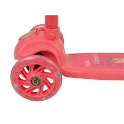 Tricycle Balance Scooter Luminous Wheels Pink Rabbit