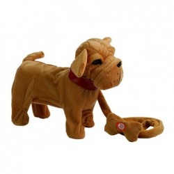 Interactive Dog Battery Operated Brown on a Leash