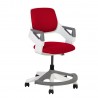 Children's chair ROOKEE 64x64xH76-93cm, dark red, white plastic shell