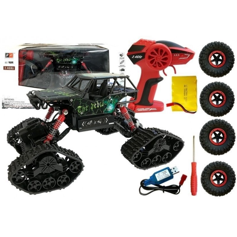 Offroad R/C Car 4x4 Black with Skull Pattern
