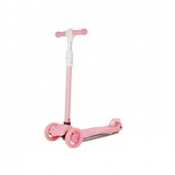 Children's Scooter Three-Wheeled Balance Model 918 with LED Pink