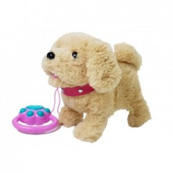 Plush Dog on a Leash Battery-Powered Beige Accessories
