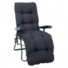 Deck chair BADEN-BADEN with cushion 59x52xH100cm, foldable green metal frame