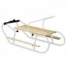 Metal Sled with Backrest Strap White