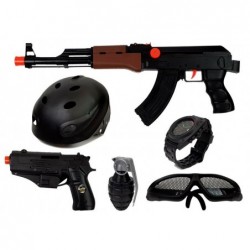Set of a Policeman S.W.A.T. Pistols Helmet