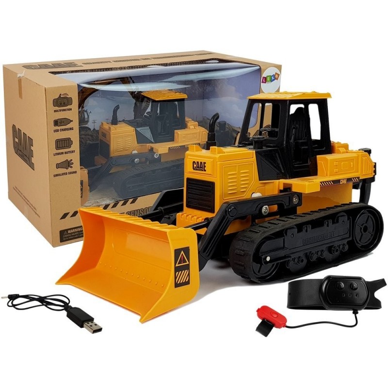 Bulldozer Caterpillar Wheels Remote Controlled by Hand Gesture 2.4G 1:28