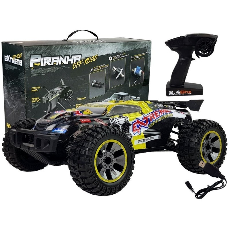 Remote Controlled Off-road Vehicle Yellow 1:10 ENOZE 9202E 40 km/h Large Wheels