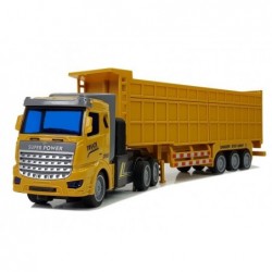 Truck with Large Trailer Remote Control 27 Mhz 1:48 Yellow
