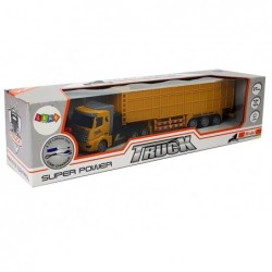 Truck with Large Trailer Remote Control 27 Mhz 1:48 Yellow